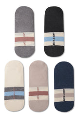 Men's Striped Invisible Socks 5-Pack