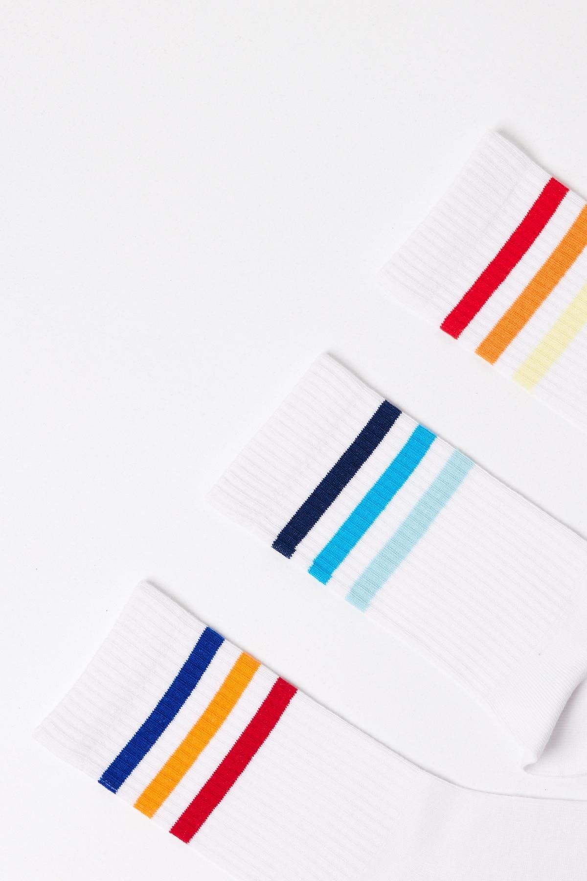 Men's Ankle Striped Socks 3-Pack