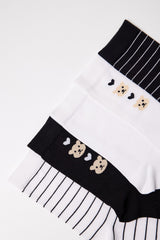 Unisex Teddy Bear Socket Socks 5-Pack