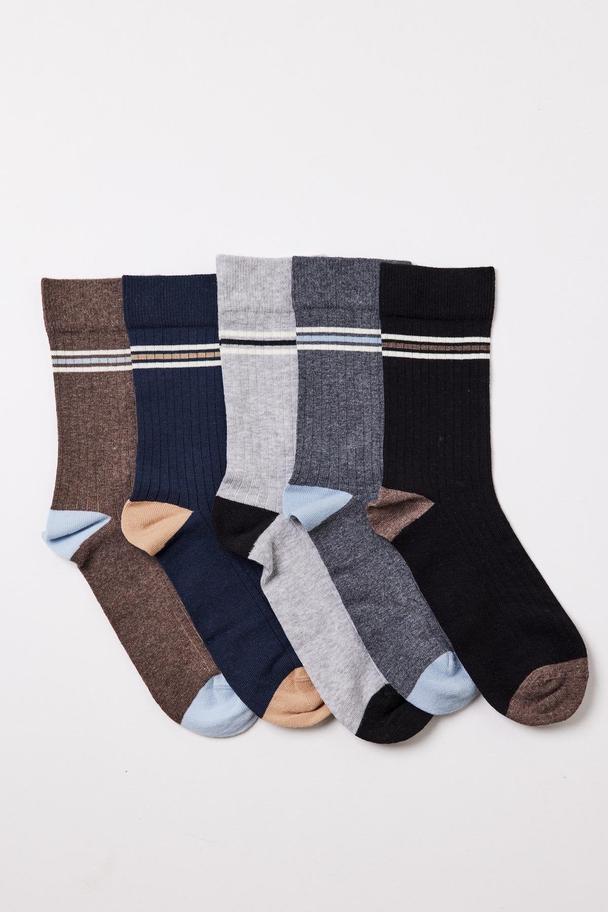 Men's Striped Crew Socks 5-Pack