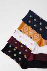 Women's Embossed Cehvron Patterned Socket Socks 5-Pack