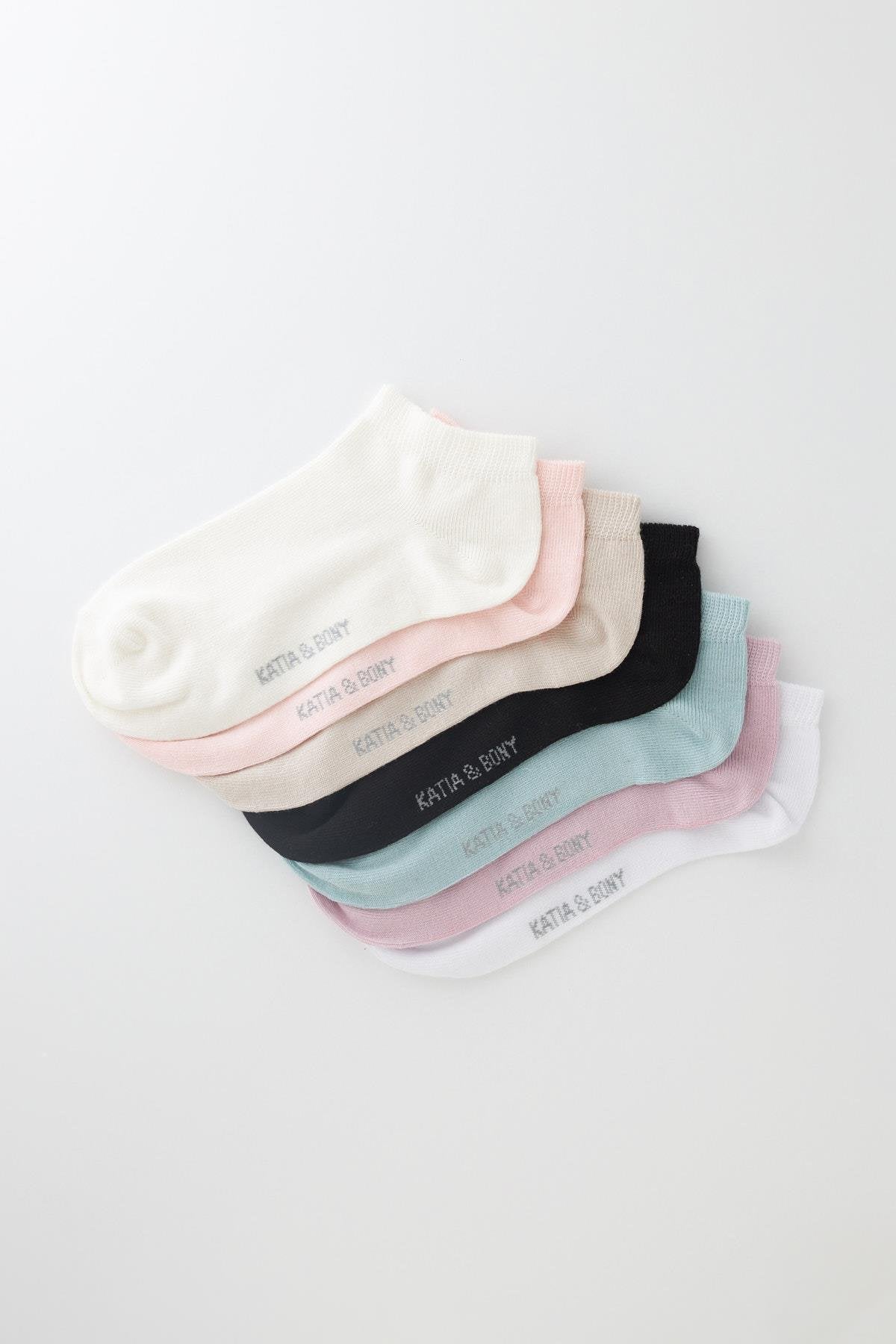 Women's Mixed Color Ankle Socks 7-Pack