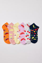 Women Step Socks Multi coloured 6-Pack