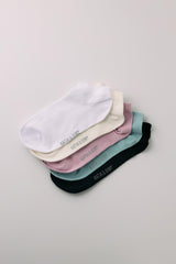 Women's Pink Mix Step Socks 5-Pack