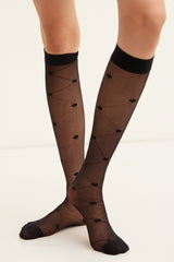 Knee High Chevron Polka Hosiery