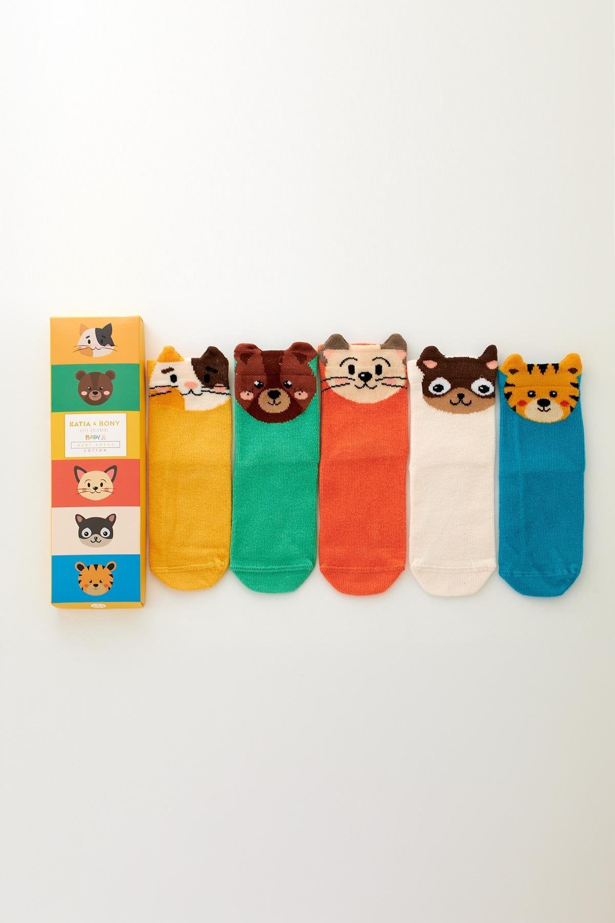Baby Cute Animal Boxed Socks 5-pack