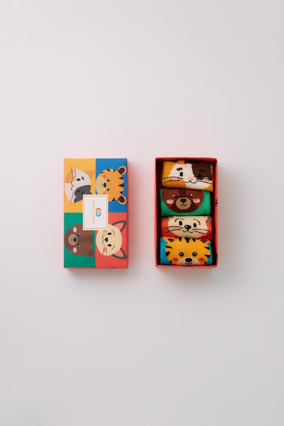 Children's Boxed Cute Animal Ankle Socks 4-Pack