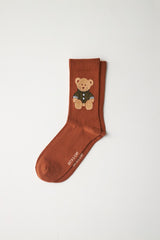 Teddy Patterned Socket Sock