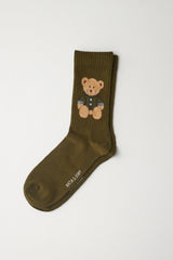 Teddy Patterned Socket Sock