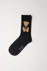 Teddy Patterned Socket Sock