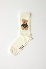 Teddy Patterned Socket Sock