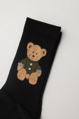 Teddy Patterned Socket Sock