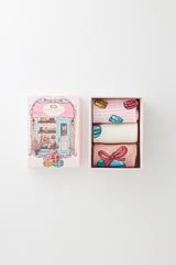 Women's Macaron Patterned Boxed Socks 3-Pack