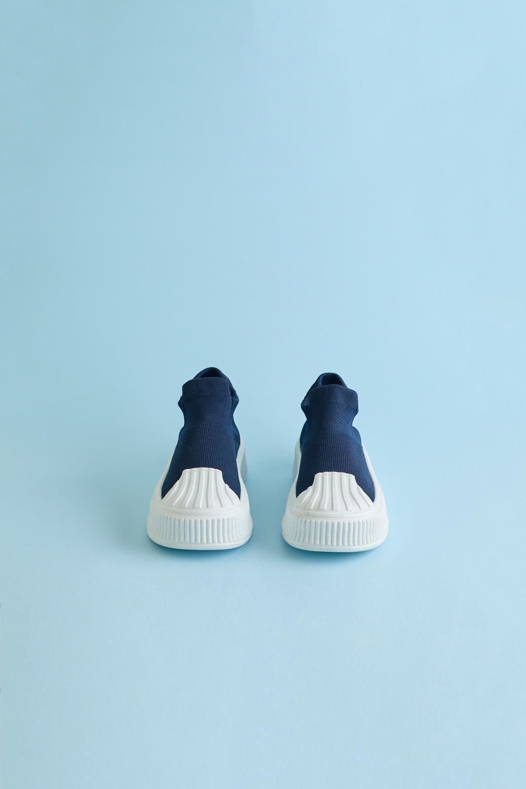 Children's Back To School Sock Sneakers - Black & White