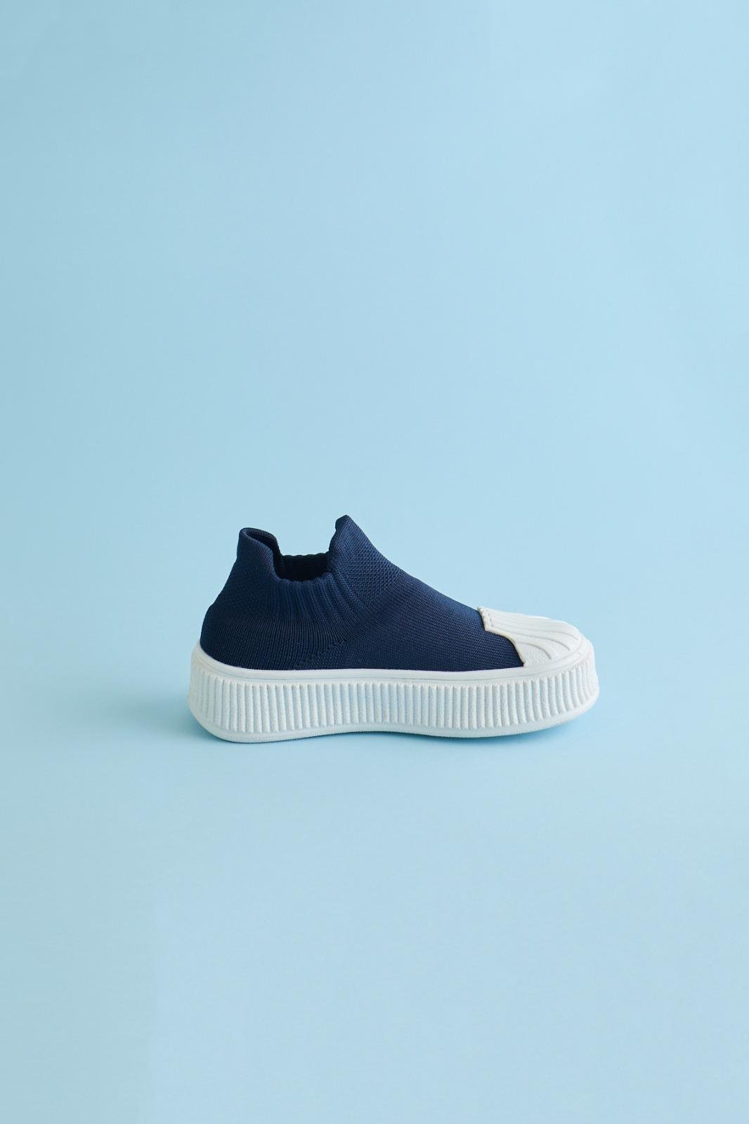 Children's Back To School Sock Sneakers - Black & White
