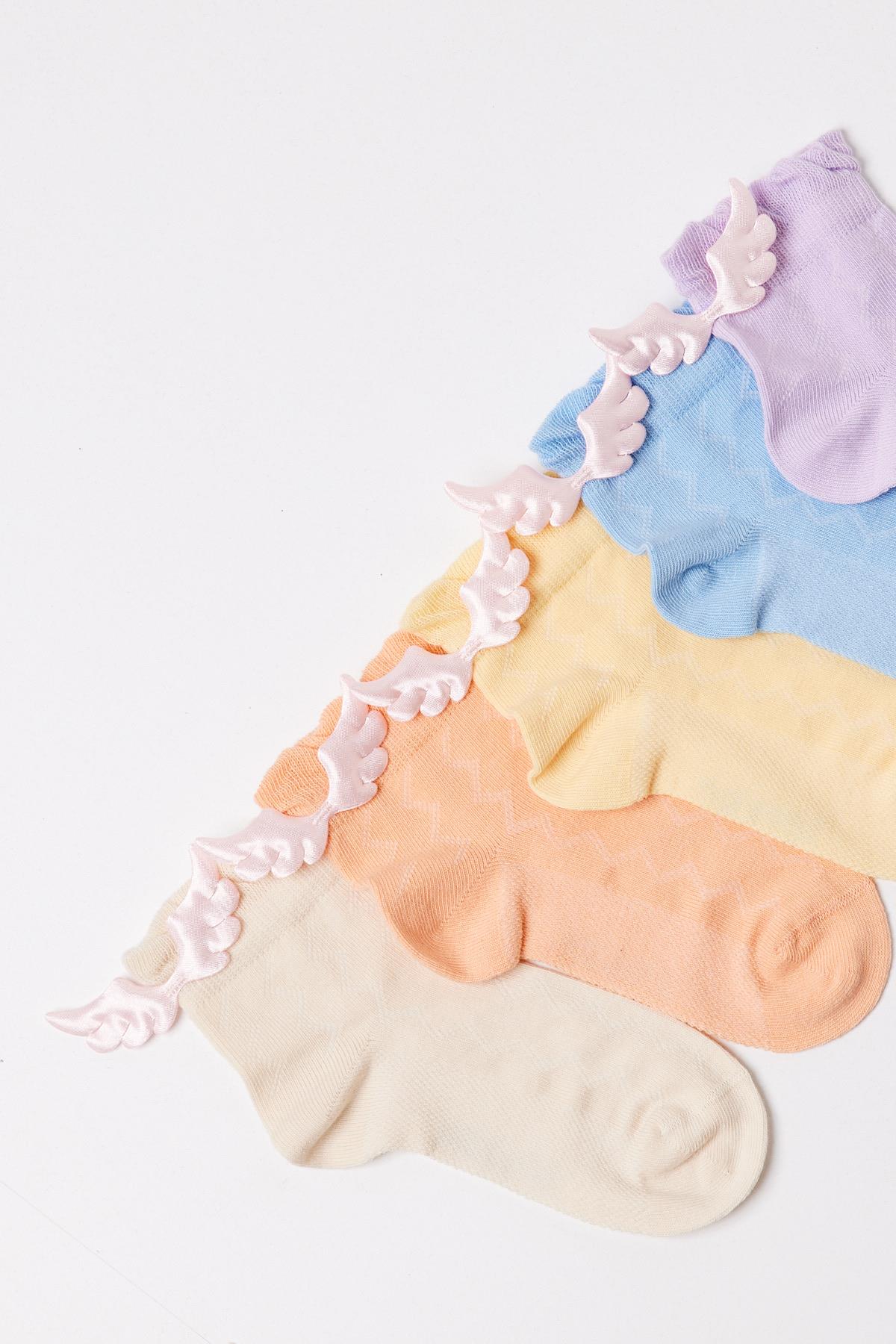 Girls Angel Step Socks 5-pack