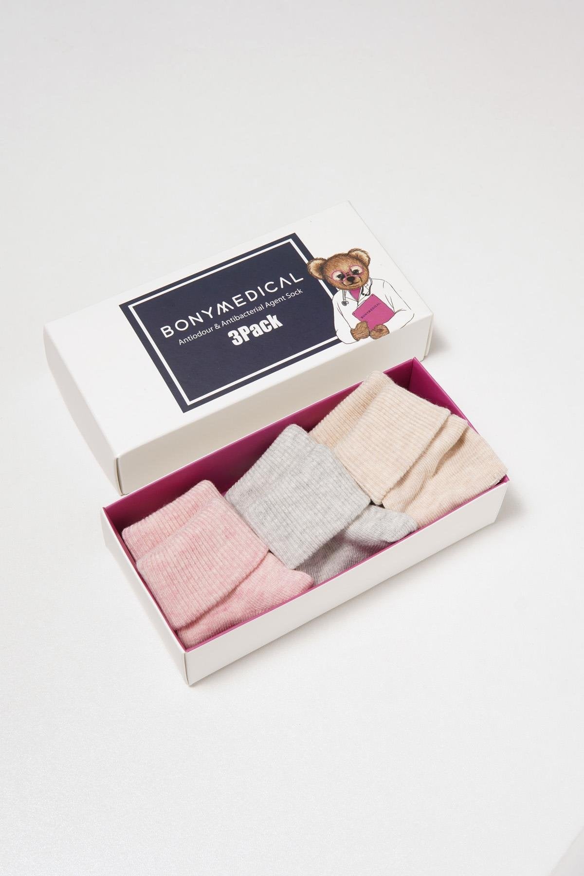 Medical Baby Socks Boxed 3-pack