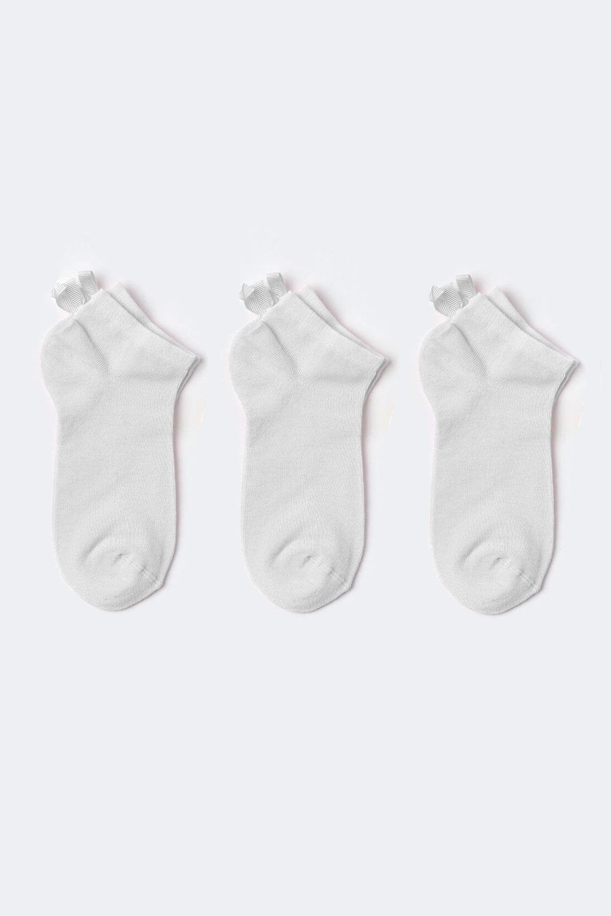 Soft Bamboo Girls Step Socks 3-Pack