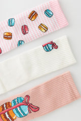 Girls Macaron Boxed Socks 3-Pack