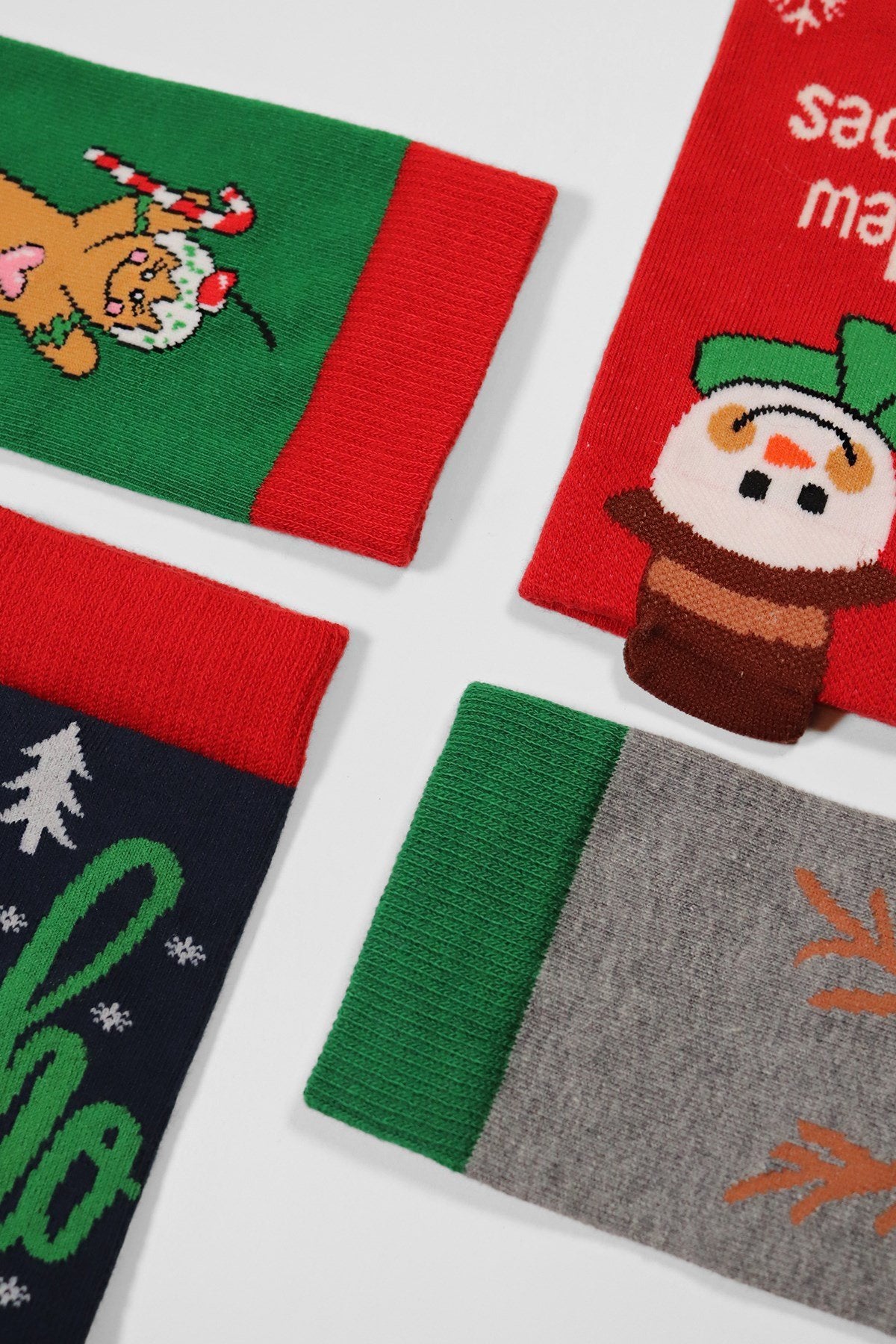 Christmas Patterned Art Socks Boxed 4-pack