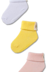 Bee Basic Daisy Bootie Socks Boxed 3-pack