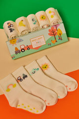 Baby Farm Pattern Socks 5-pack