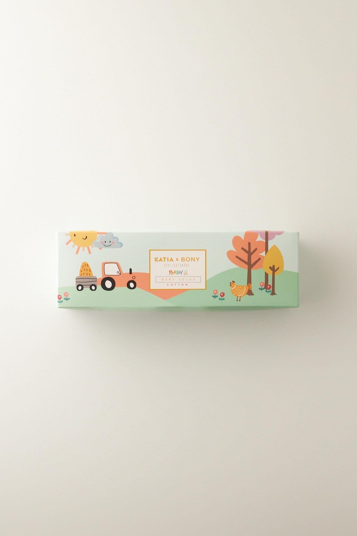 Baby Farm Pattern Socks 5-pack