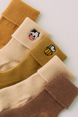 Baby Animal Detailed socks 5-pack