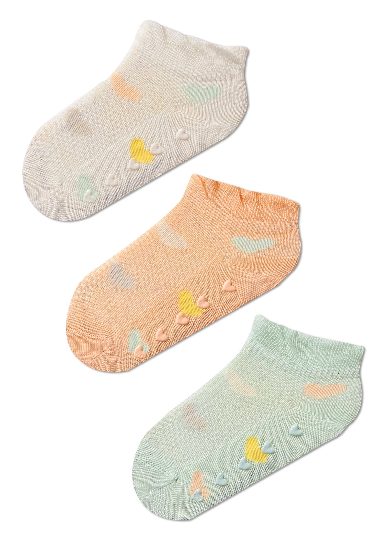 Girls Breathable Bootie Socks 3-Pack