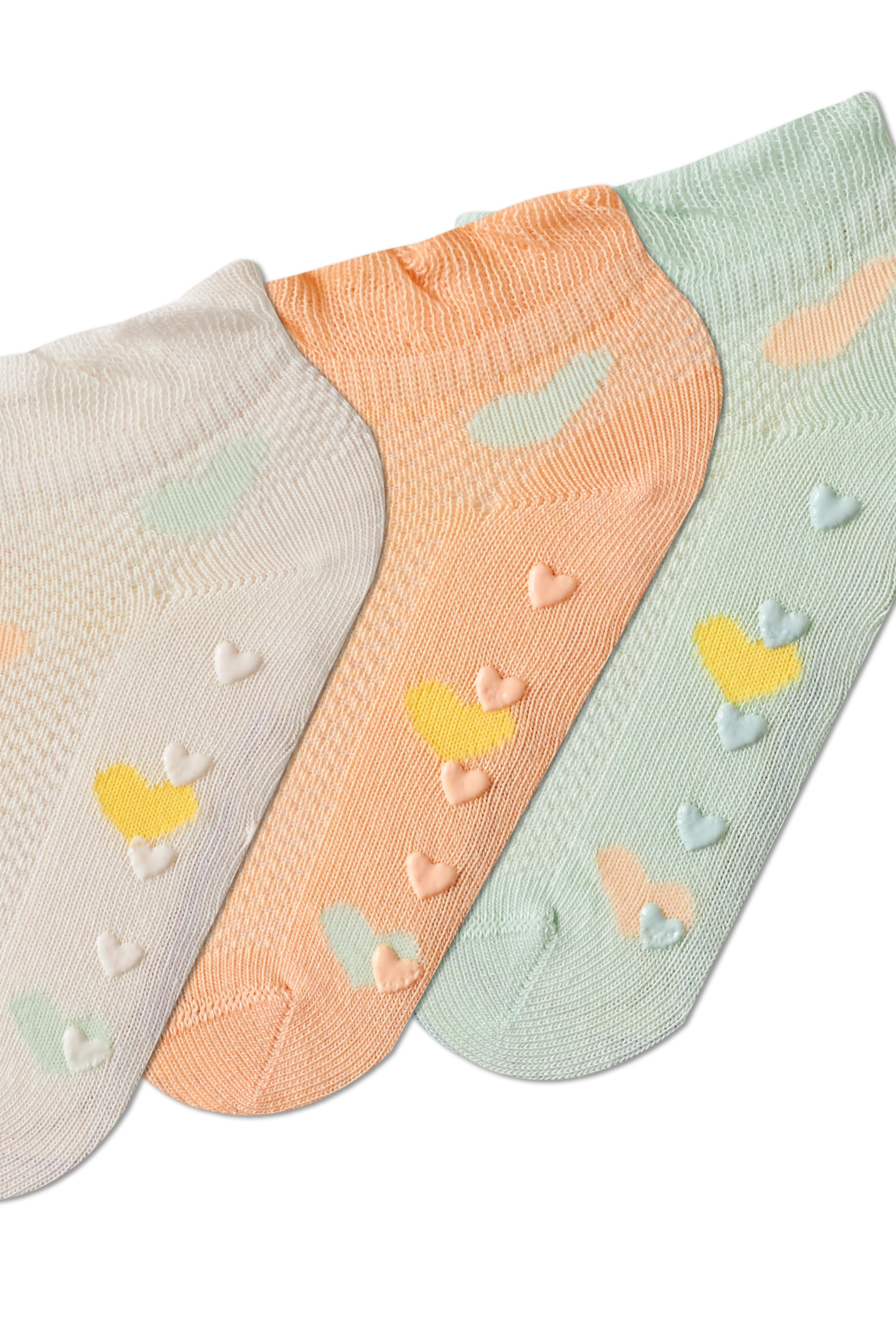 Girls Breathable Bootie Socks 3-Pack