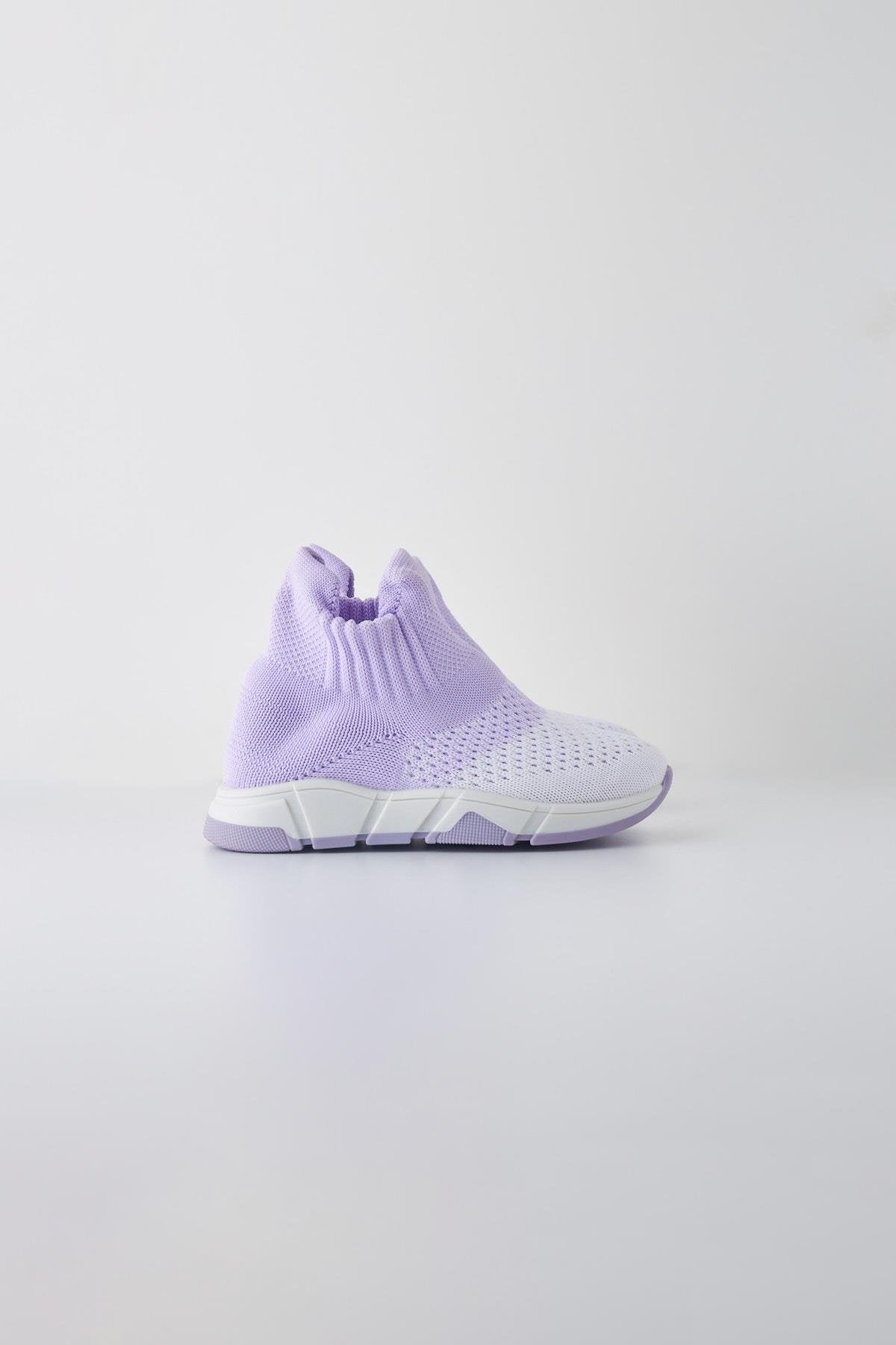 Children's Sock Sneakers - Lilac / White
