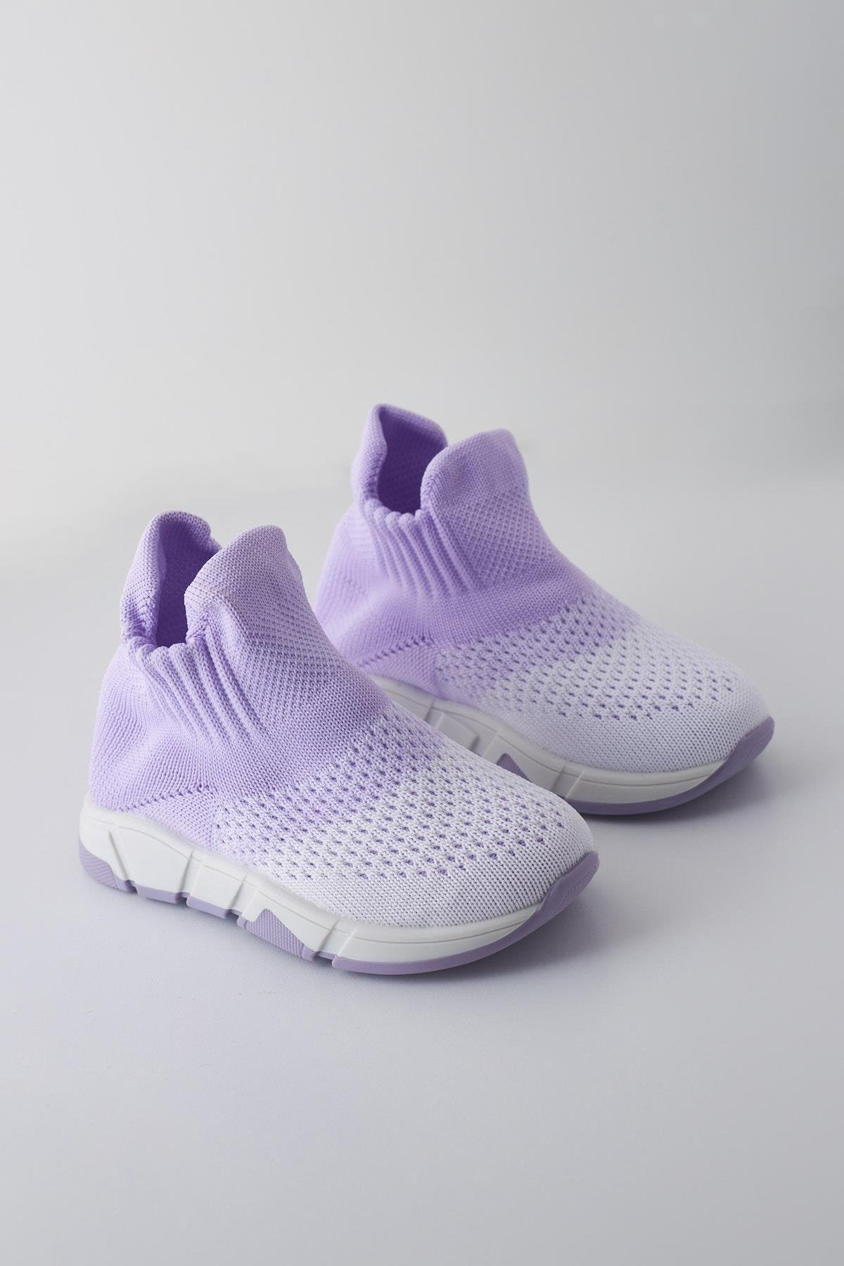 Children's Sock Sneakers - Lilac / White