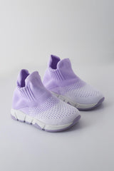 Children's Sock Sneakers - Lilac / White