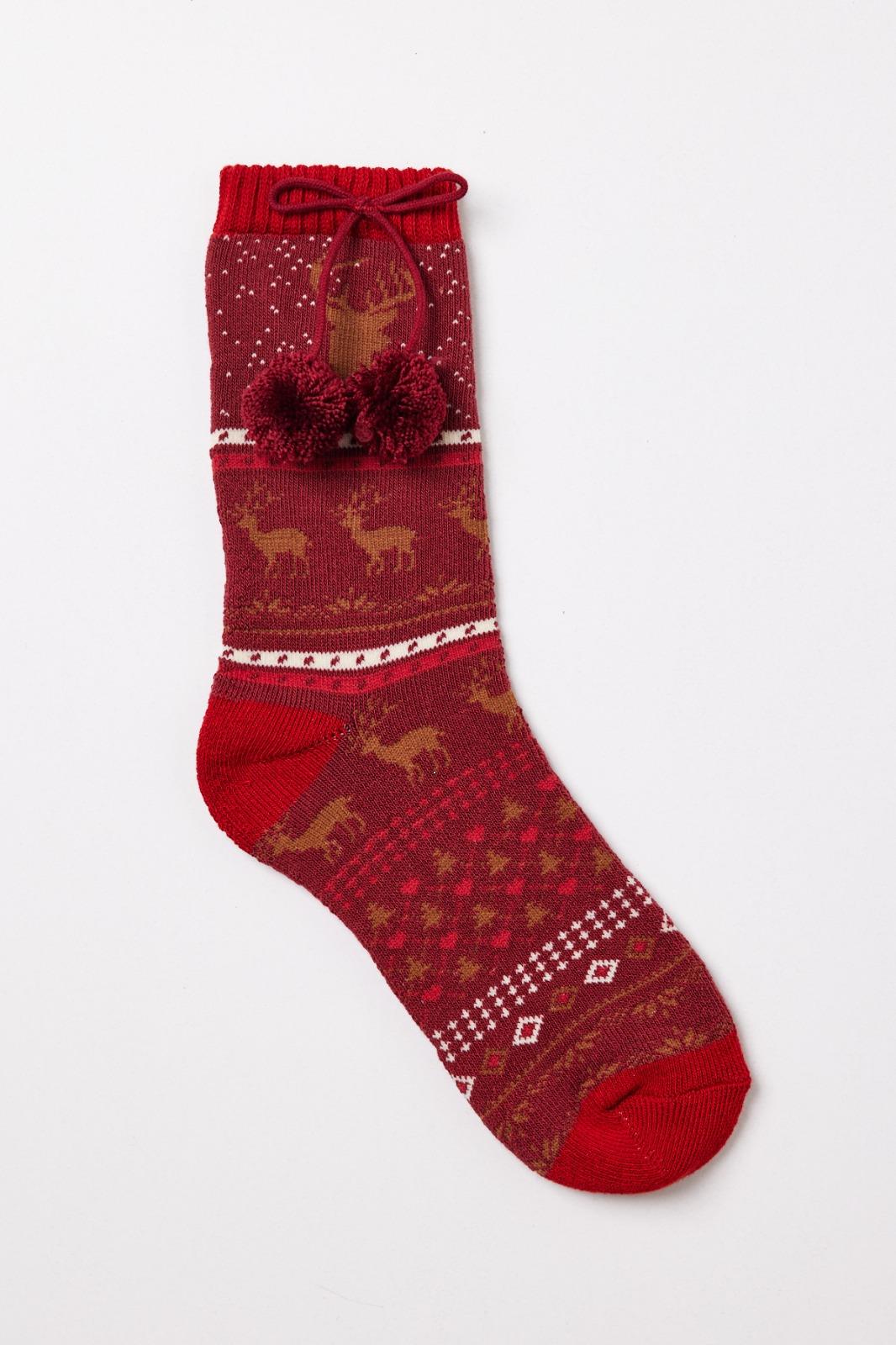 Deer Children's Socks Red