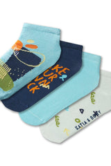 Boy's Smiling Face Ankle Socks 4-Pack