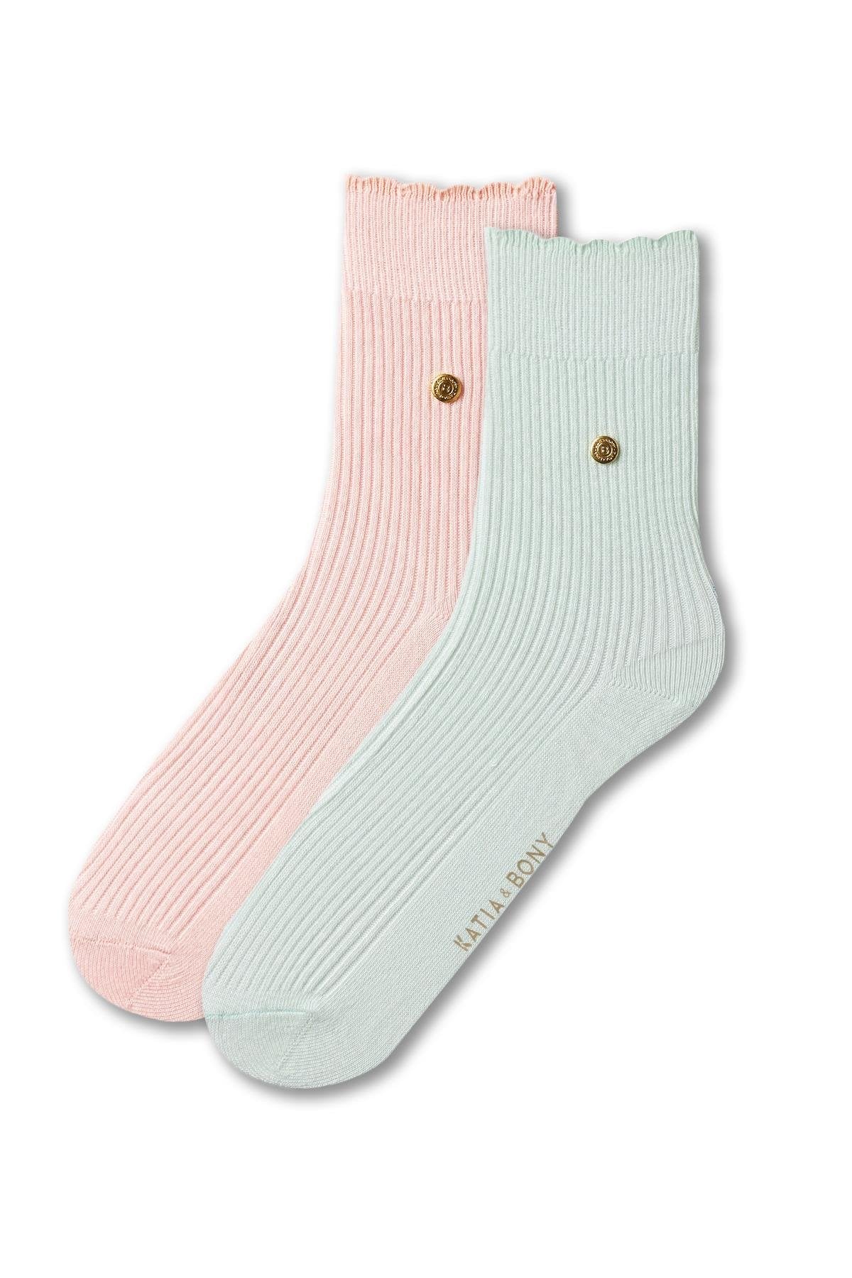 Women's Stud Detailed Derby Socket Socks 2-Pack