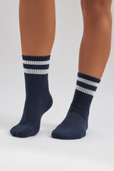 Men's Towel Base Striped Short Ankle Socks