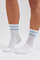 Men's Towel Base Striped Short Ankle Socks