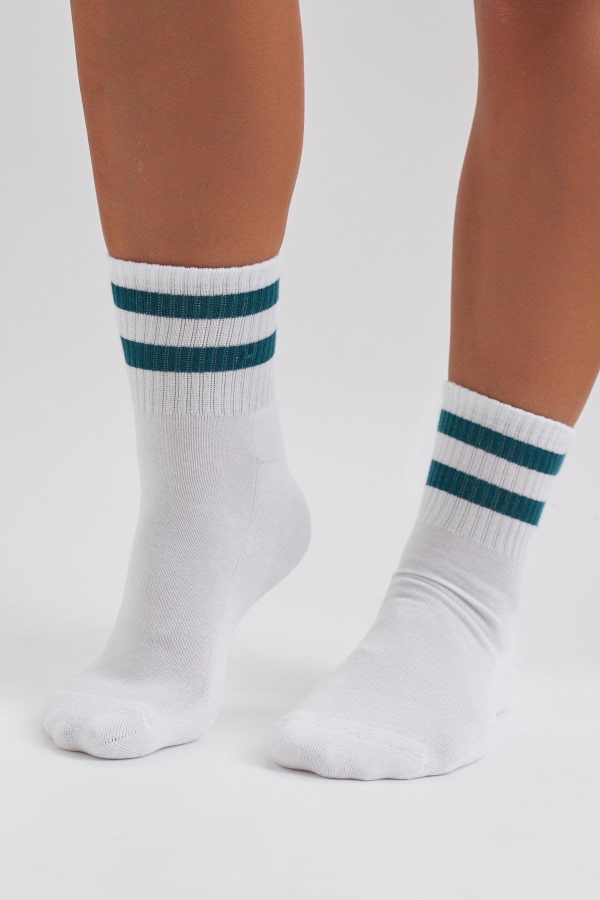 Men's Towel Base Striped Short Ankle Socks