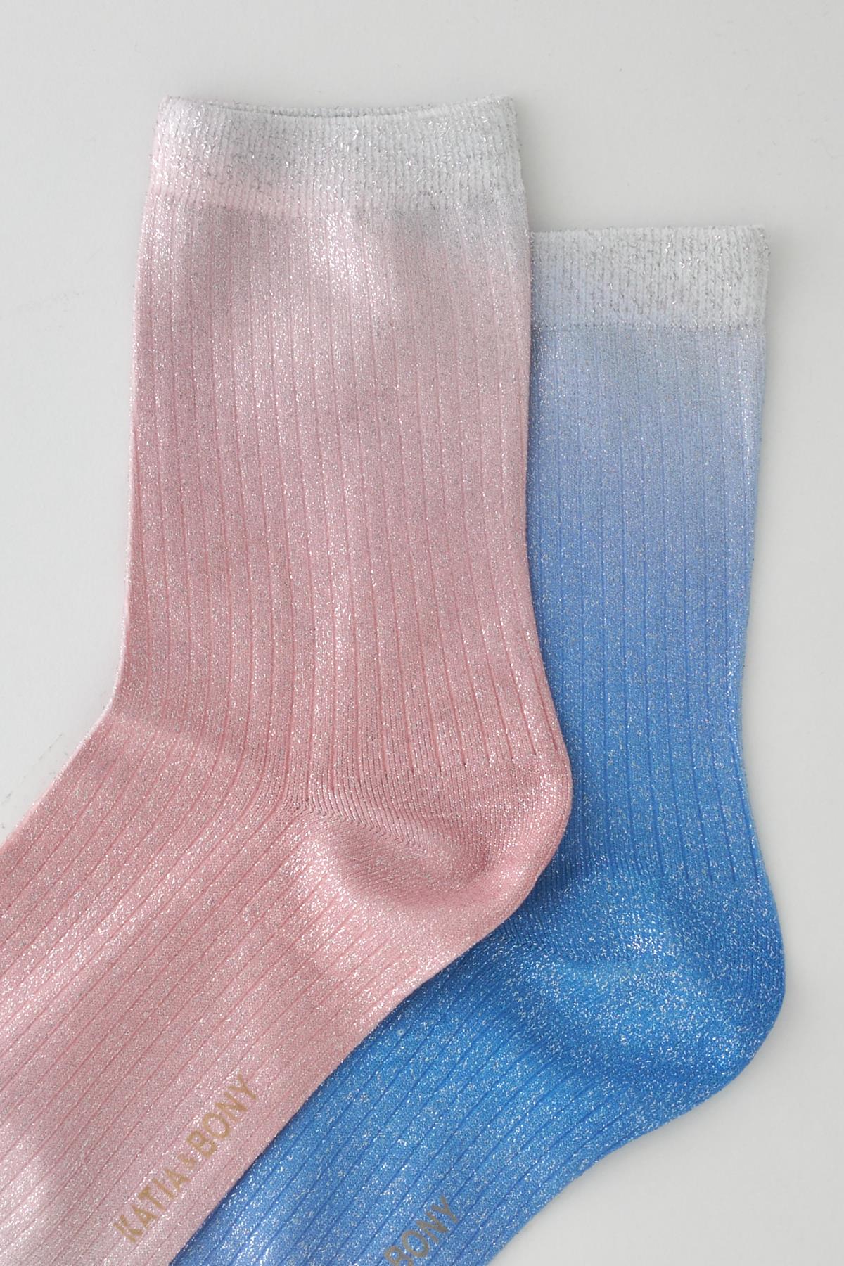 Women's Shiny Glitter Socket Socks 2-Pack