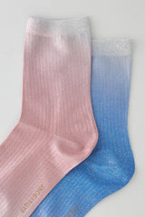 Women's Shiny Glitter Socket Socks 2-Pack
