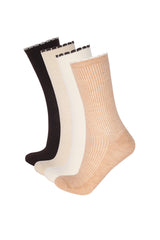 Women's Colorful Quarter Crew Socks 4-Pack