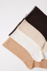 Women's Colorful Quarter Crew Socks 4-Pack