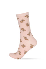 Women's Bear Ribbon Detailed Socket Socks 3-Pack