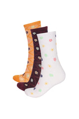 Women's Embossed Cehvron Patterned Socket Socks 5-Pack