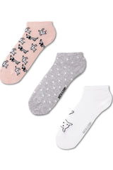 Women's Dog Patterned Step Socks 3-Pack
