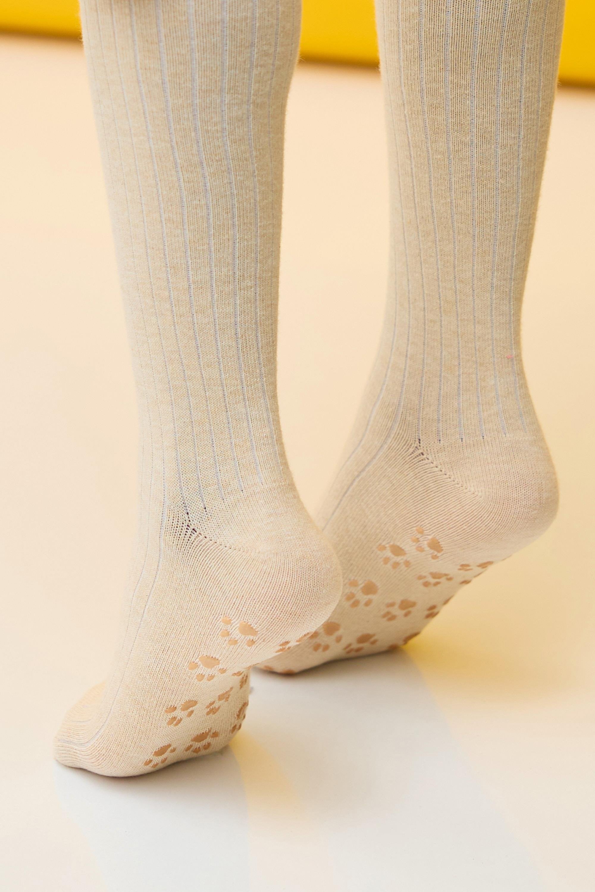 Girls Teddy Bear Detailed Knee High Socks