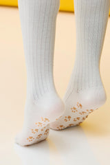 Girls Teddy Bear Detailed Knee High Socks