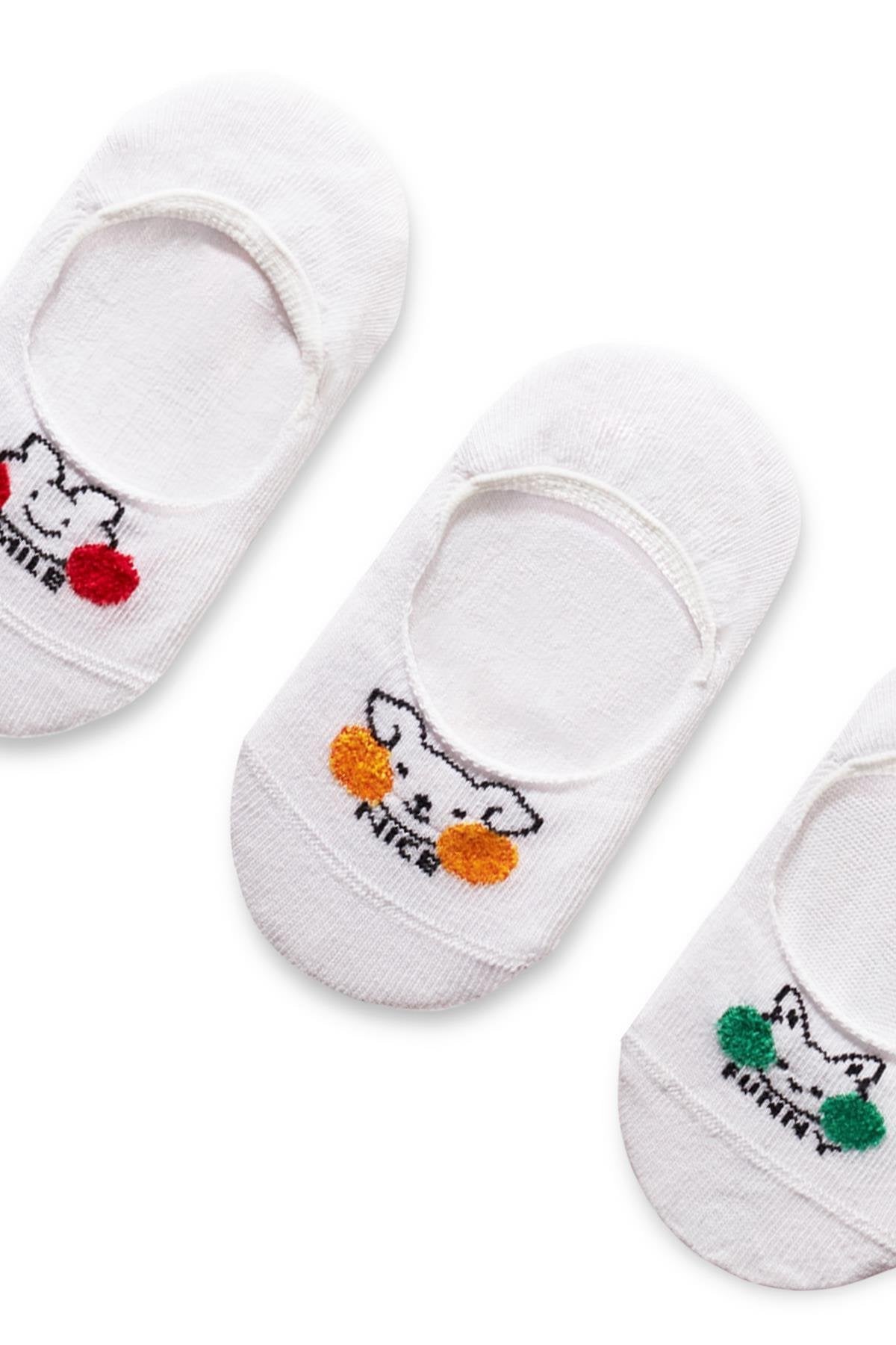 Girls animal ballerina socks 3-pack