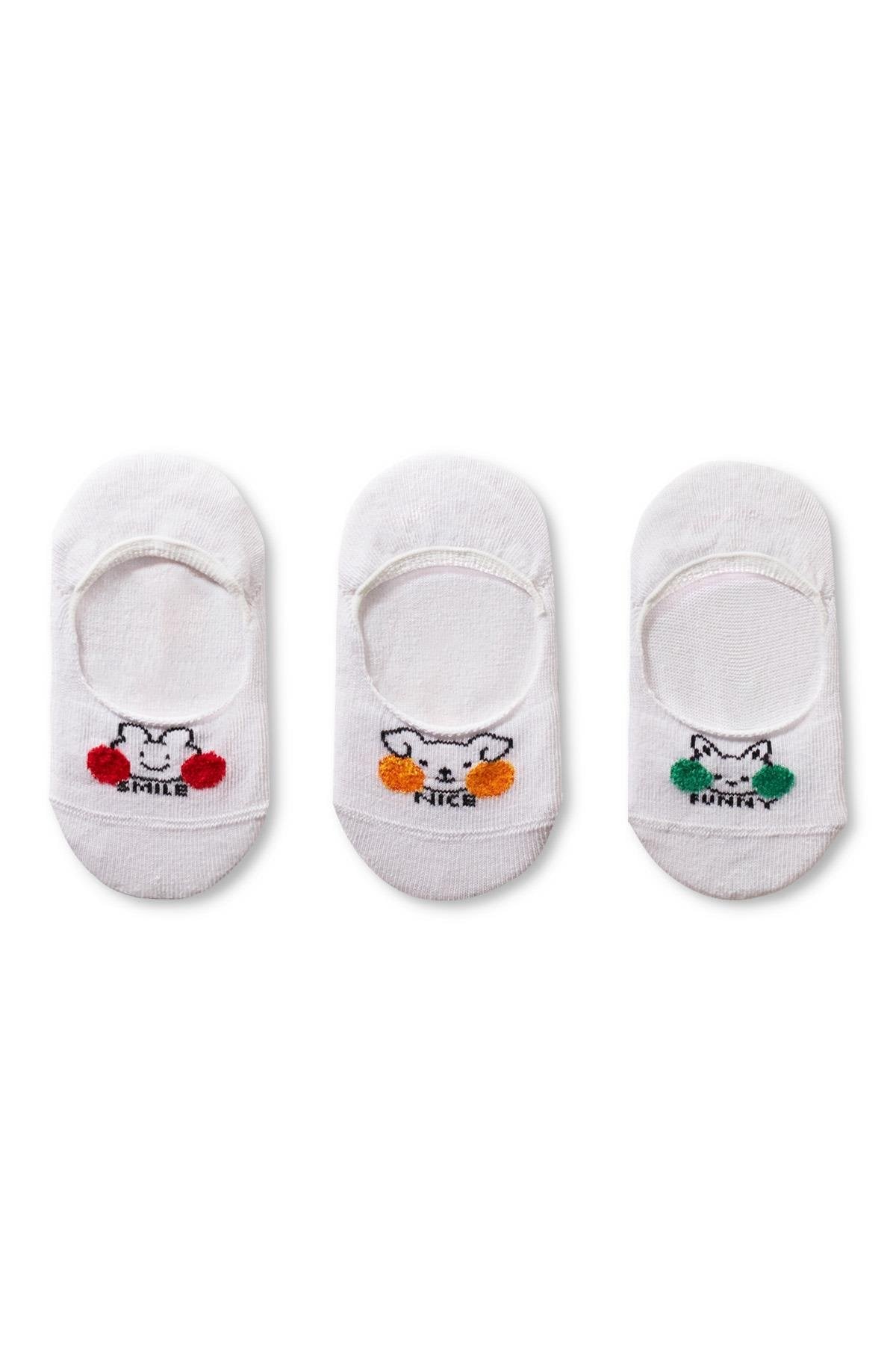 Girls animal ballerina socks 3-pack